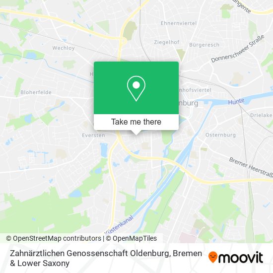 Zahnärztlichen Genossenschaft Oldenburg map