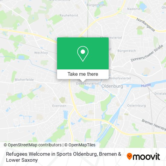 Refugees Welcome in Sports Oldenburg map