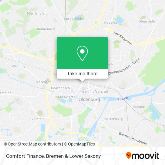 Comfort Finance map