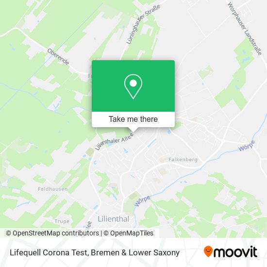 Lifequell Corona Test map
