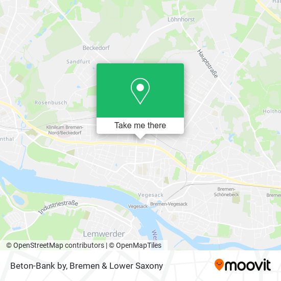 Beton-Bank by map