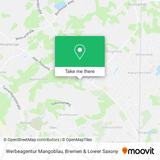 Werbeagentur Mangoblau map