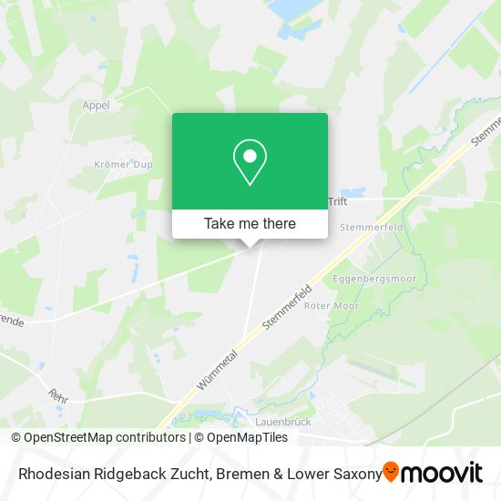 Rhodesian Ridgeback Zucht map