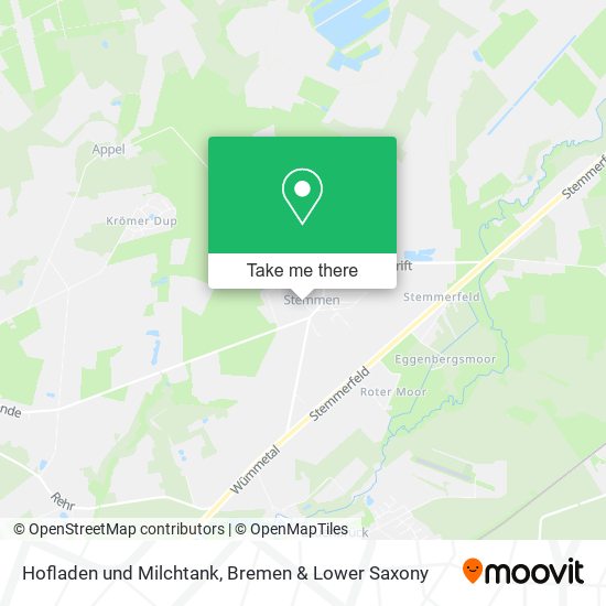 Hofladen und Milchtank map