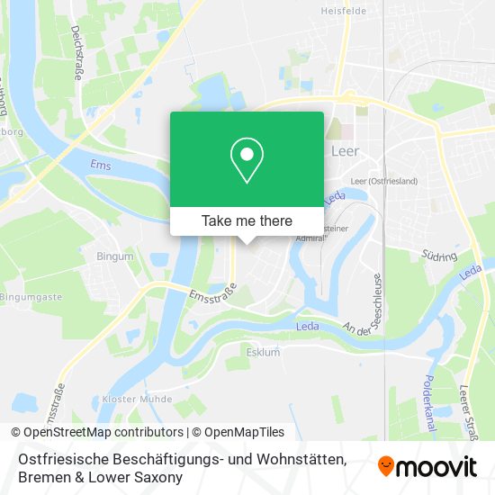 Ostfriesische Beschäftigungs- und Wohnstätten map