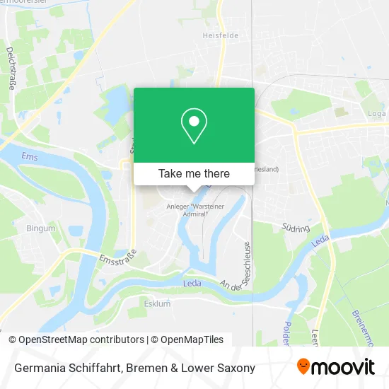Карта Germania Schiffahrt