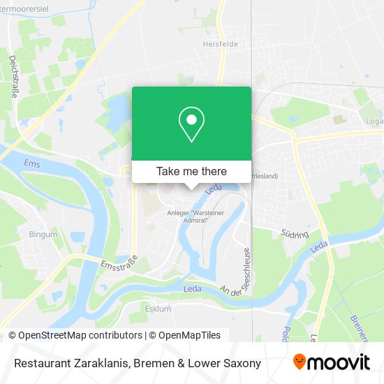Restaurant Zaraklanis map