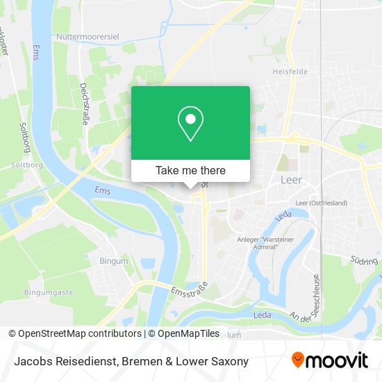 Jacobs Reisedienst map