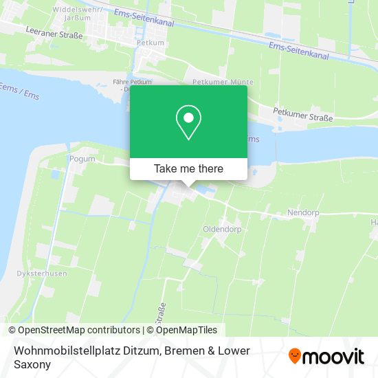 Wohnmobilstellplatz Ditzum map