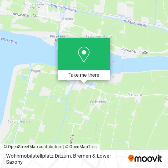 Карта Wohnmobilstellplatz Ditzum