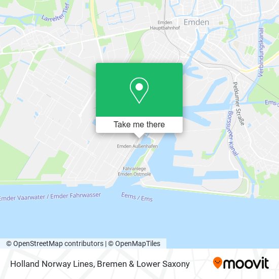 Holland Norway Lines map