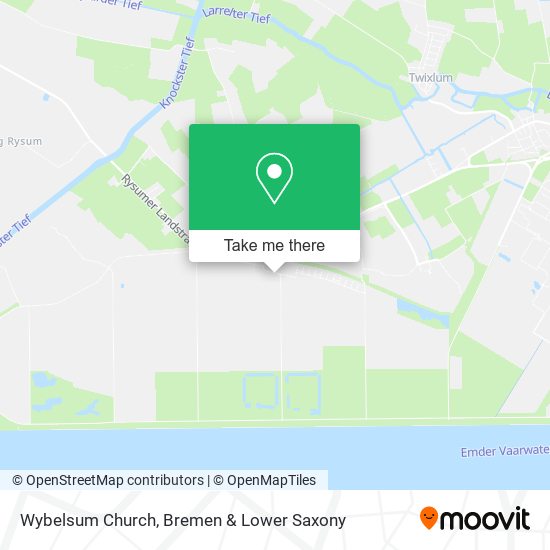 Wybelsum Church map