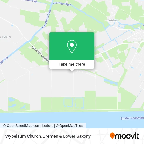 Wybelsum Church map
