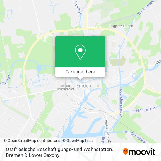 Ostfriesische Beschäftigungs- und Wohnstätten map