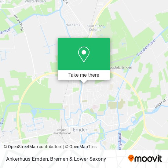 Ankerhuus Emden map