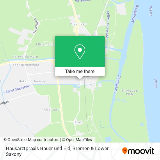 Hausarztpraxis Bauer und Eid map