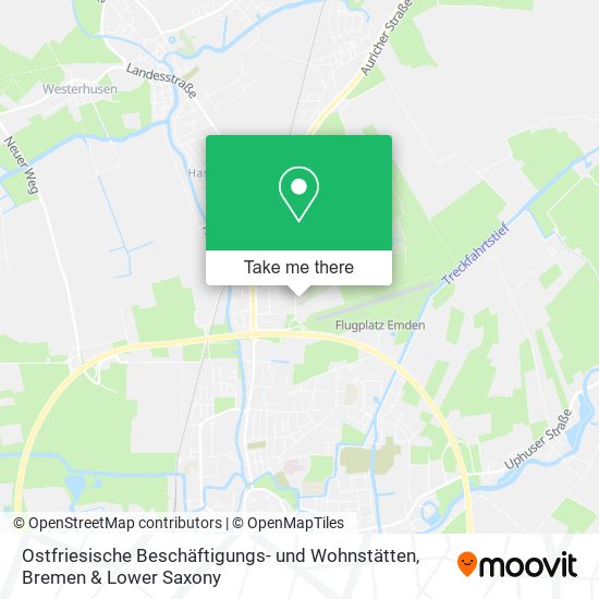 Ostfriesische Beschäftigungs- und Wohnstätten map