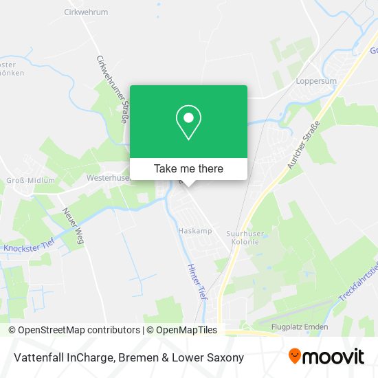 Vattenfall InCharge map