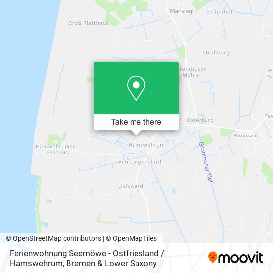 Ferienwohnung Seemöwe - Ostfriesland / Hamswehrum map