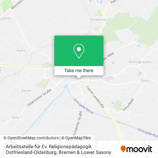 Arbeitsstelle für Ev. Religionspädagogik Ostfriesland-Oldenburg map