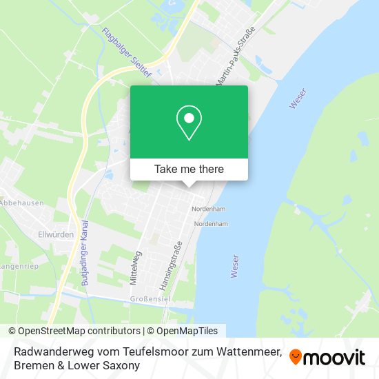 Карта Radwanderweg vom Teufelsmoor zum Wattenmeer