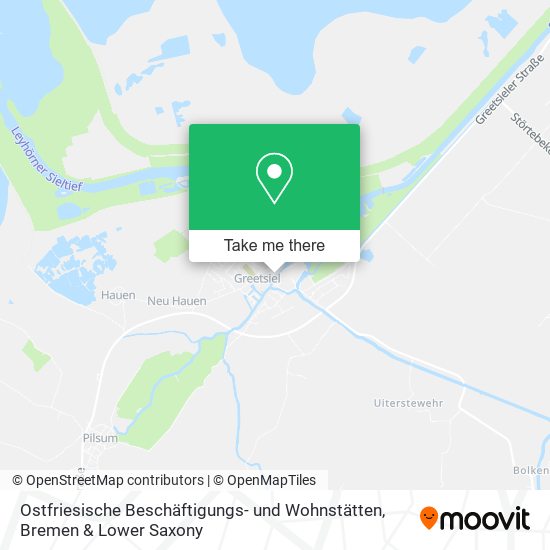 Ostfriesische Beschäftigungs- und Wohnstätten map
