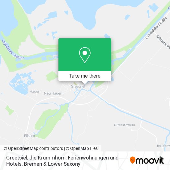 Greetsiel, die Krummhörn, Ferienwohnungen und Hotels map