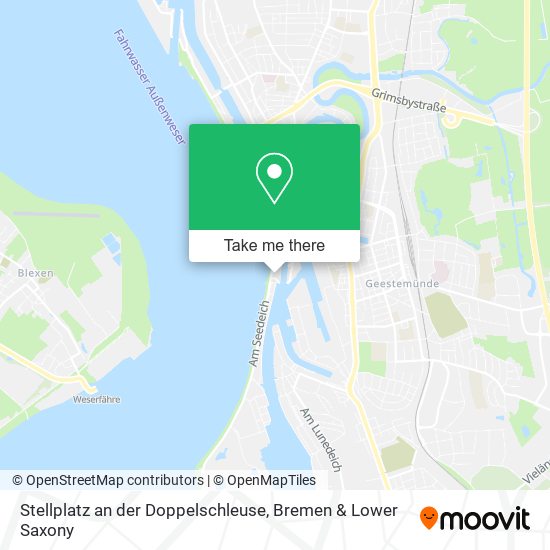 Stellplatz an der Doppelschleuse map