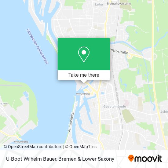 U-Boot Wilhelm Bauer map