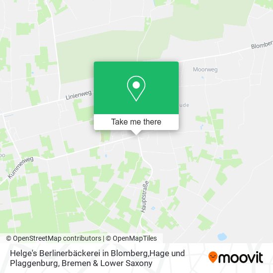 Helge's Berlinerbäckerei in Blomberg,Hage und Plaggenburg map