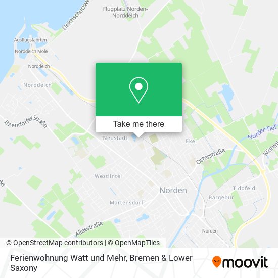 Ferienwohnung Watt und Mehr map
