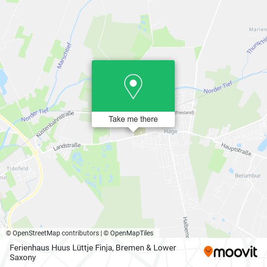 Ferienhaus Huus Lüttje Finja map