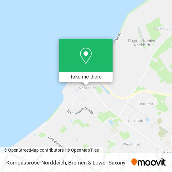 Kompassrose-Norddeich map