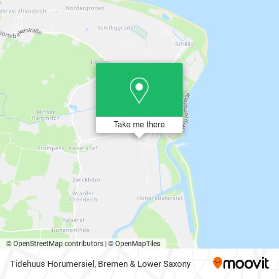 Tidehuus Horumersiel map
