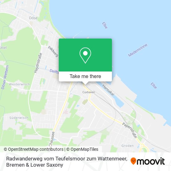 Radwanderweg vom Teufelsmoor zum Wattenmeer map