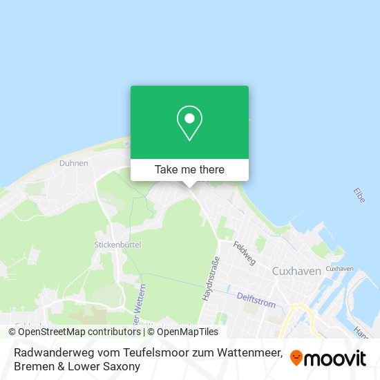 Карта Radwanderweg vom Teufelsmoor zum Wattenmeer