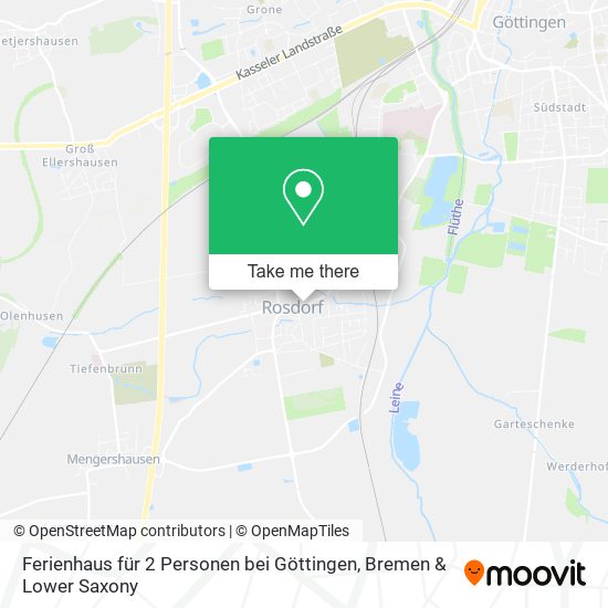 Ferienhaus für 2 Personen bei Göttingen map