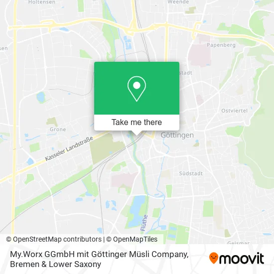 Карта My.Worx GGmbH mit Göttinger Müsli Company