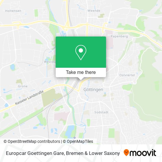 Europcar Goettingen Gare map