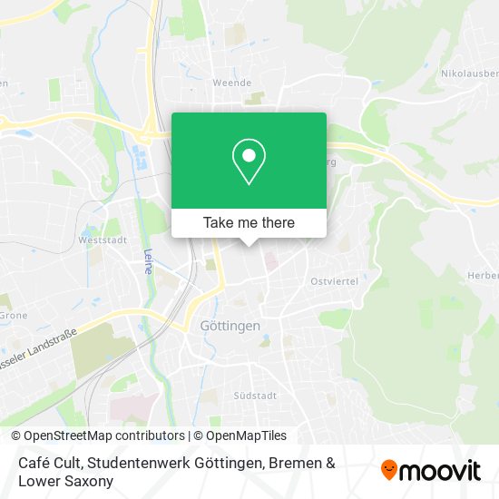 Café Cult, Studentenwerk Göttingen map
