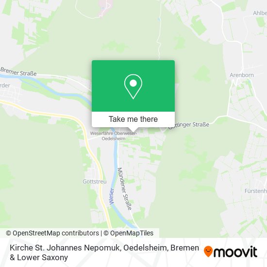 Kirche St. Johannes Nepomuk, Oedelsheim map