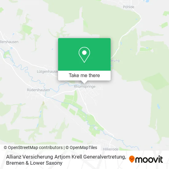 Карта Allianz Versicherung Artjom Krell Generalvertretung