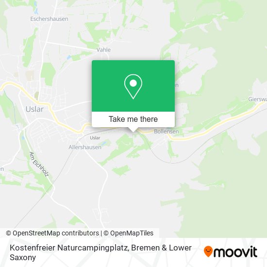 Kostenfreier Naturcampingplatz map