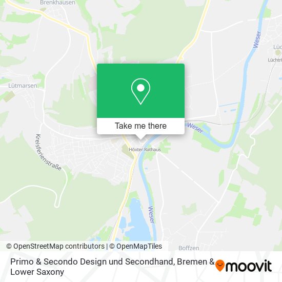 Primo & Secondo Design und Secondhand map