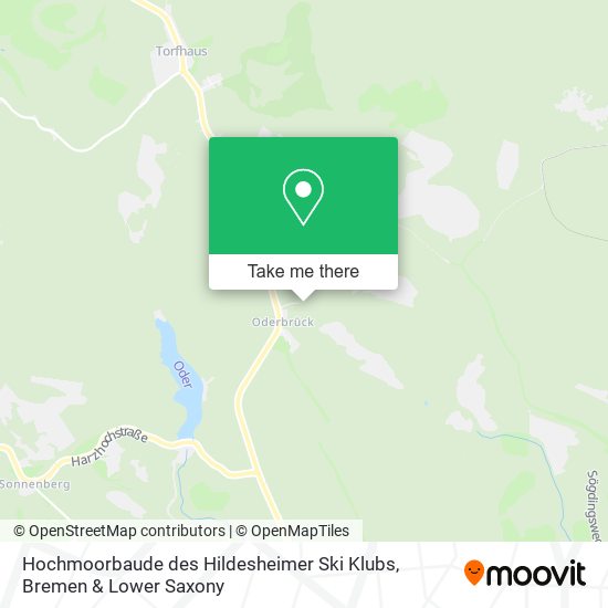 Hochmoorbaude des Hildesheimer Ski Klubs map
