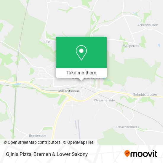 Gjinis Pizza map