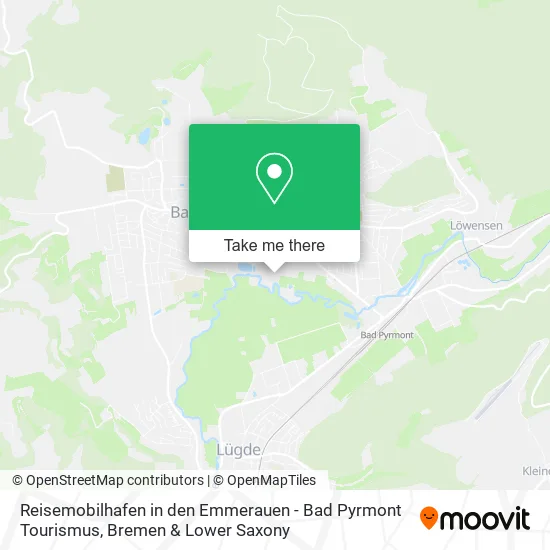 Карта Reisemobilhafen in den Emmerauen - Bad Pyrmont Tourismus