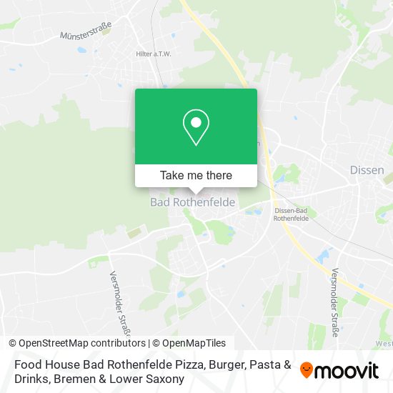 Food House Bad Rothenfelde Pizza, Burger, Pasta & Drinks map