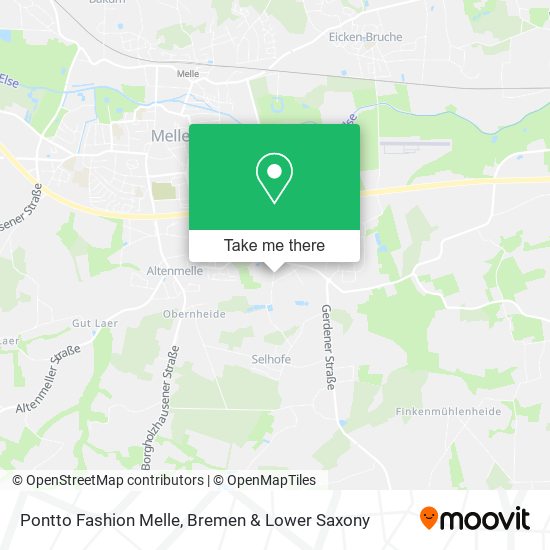 Pontto Fashion Melle map