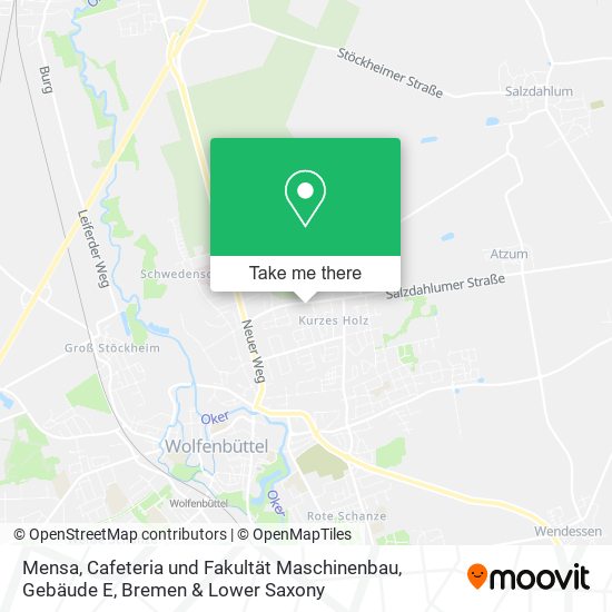 Mensa, Cafeteria und Fakultät Maschinenbau, Gebäude E map
